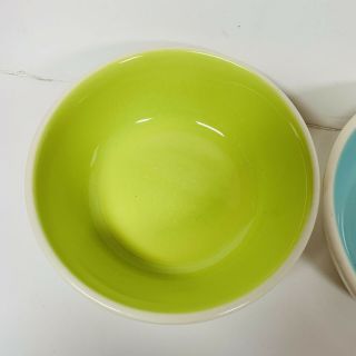Taylor Smith Taylor Chateau Buffet 2 Cereal Bowls Aqua - Green Inside / White 3
