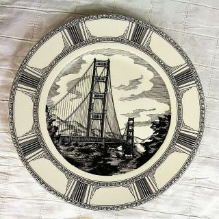 222 Fifth Slice Of Life Dinner Plate Golden Gate Bridge By Marla Shega