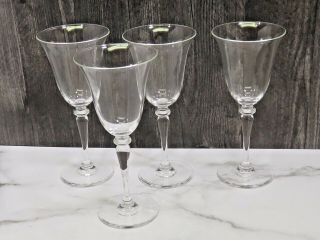 Set Of 4 Frederick Carder Steuben 6401 Crystal Water Glasses 8 "