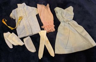 Vintage Barbie 1960’s Clothing Group Tagged Dress Pajama Top Slip Gloves Socks