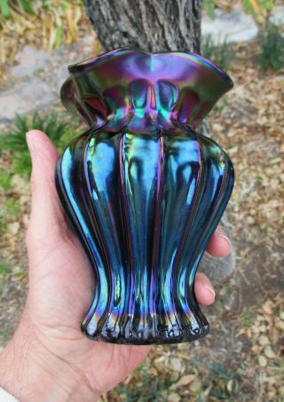 Scarce Electric Purple Imperial Colonial Lady Vase