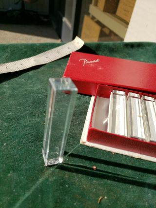 Baccarat France Crystal Glass Knife Rests or chopstick rests Box of 12 3