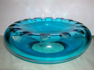 Signed Marc Newson Blue Art Glass Urchin Ashtray For Habitat Mid 90s