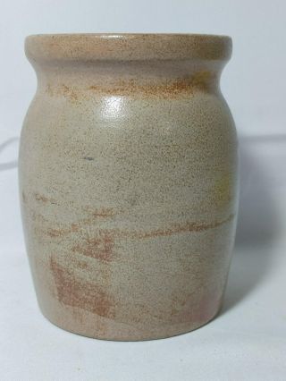 BBP Beaumont Brothers Pottery Crock Salt Glaze Cobalt Blue Utensil Jar 1991 2