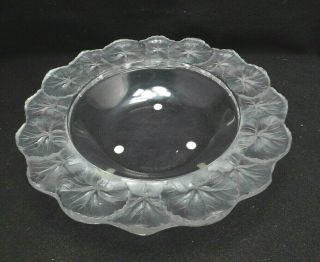 Lalique France Crystal Honfleur Centerpiece Bowl,  10 5/8 "