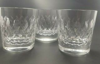 Set of 3 Vintage Baccarat France Crystal - Double Old Fashion Glasses / Tumblers 2