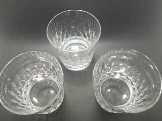 Set of 3 Vintage Baccarat France Crystal - Double Old Fashion Glasses / Tumblers 4