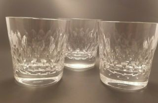 Set of 3 Vintage Baccarat France Crystal - Double Old Fashion Glasses / Tumblers 5