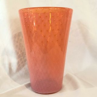 Exceptional Murano Fratelli Toso Orange Opalescent 9 3/4” Vase