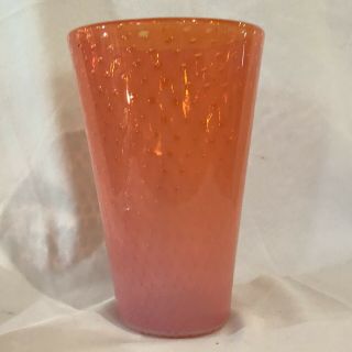 Exceptional Murano Fratelli Toso Orange Opalescent 9 3/4” Vase 2