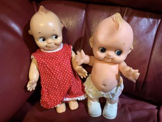 2 Vintage Kewpie Dolls One Rose O 