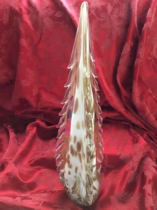 Flawless Exquisite Murano Italy Glass 19.  5” Crystal Christmas Tree Sculpture