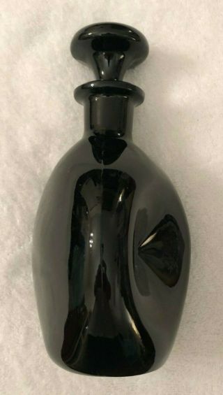 Mckee Glass Black Pinch Decanter & Stopper