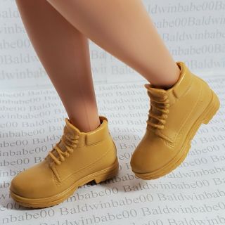 Ken Shoes Mattel Fashionista Ken Doll Yellow Tan Work Ankle Boots Accessory