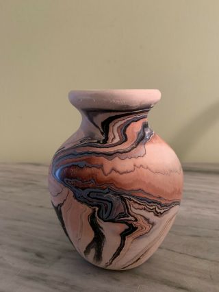 Nemadji Pottery Vase 5.  5 " Tall