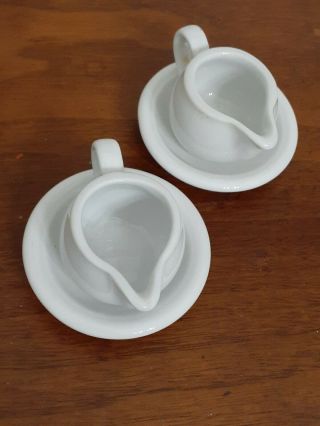 Schonwald Mini Creamers with plates White 4 - piece Restaurant ware 2