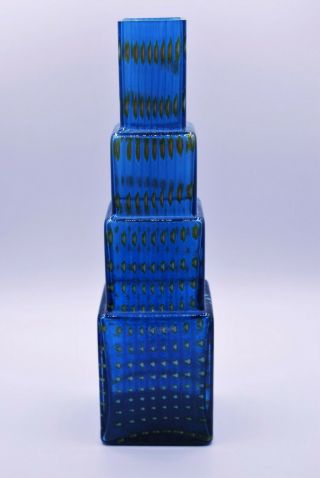 Kosta Boda.  Bertil Vallien.  Large Vase " Metropolis " In Blue And Brown.  Signed.