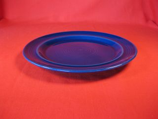 VINTAGE METLOX COLORSTAX 10.  75 INCH DINNER PLATE MIDNIGHT BLUE MADE IN USA 2