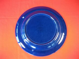 VINTAGE METLOX COLORSTAX 10.  75 INCH DINNER PLATE MIDNIGHT BLUE MADE IN USA 3