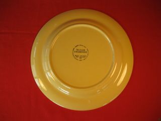 VINTAGE METLOX COLORSTAX 10.  75 INCH DINNER PLATE YELLOW MADE IN USA 3