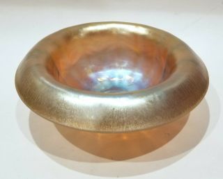 L C T Louis Comfort Tiffany FAVRILE Gold Iridescent Art Glass Bowl 2