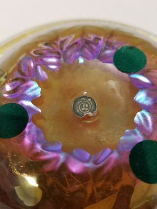 L C T Louis Comfort Tiffany FAVRILE Gold Iridescent Art Glass Bowl 5