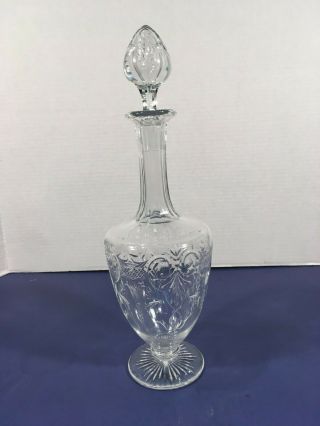 Vintage Baccarat Clear Crystal Wine Decanter Made In France