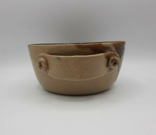 Studio Art Pottery Double Handled Bowl Signed Milham 2