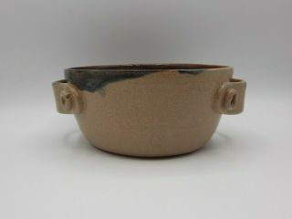 Studio Art Pottery Double Handled Bowl Signed Milham 3
