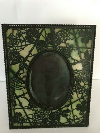 Vintage Tiffany Studios Ny Green Grapevine Picture Frame