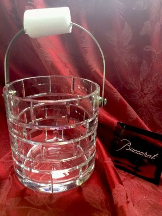 Near Flawless Stunning Baccarat Art Glass Espalier Crystal Ice Bucket Container