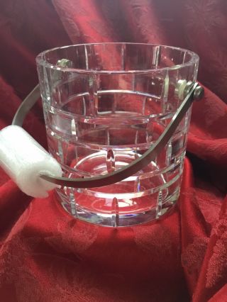 Near FLAWLESS Stunning BACCARAT Art Glass ESPALIER Crystal ICE BUCKET CONTAINER 5