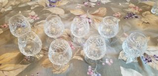 Set Of 8 Vintage Waterford Crystal Lismore 5 - 1/8 " Brandy Balloon Snifters