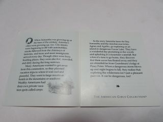 American Girl Pleasant Co Samantha Summer Story Borderless Collector Pamphlet 2