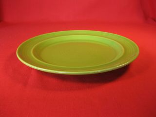 VINTAGE METLOX COLORSTAX 10.  75 INCH DINNER PLATE FERN GREEN MADE IN USA 2