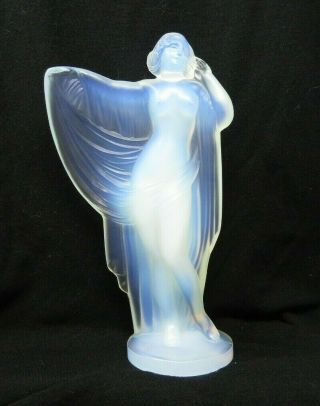 Sabino Art Glass " Tanagra " Draped Lady Statuette Figurine France Signed