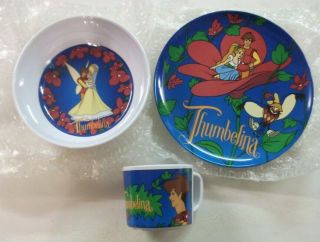 Thumbelina dinnerware 3 piece set,  cup,  bowl and plate 2