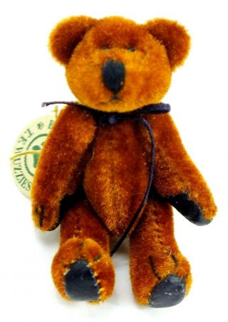 Boyds Bear Jointed T.  F.  Wuzzies Miniature Auburn Bronze Bear 595160 - 11 2.  75 "