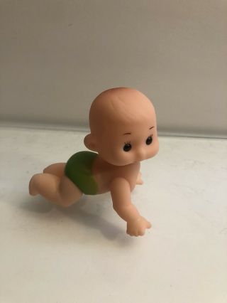 Baby Doll Toy Figure Figurine Japan Mexico Rare Vtg Ooak Cute Green Diaper