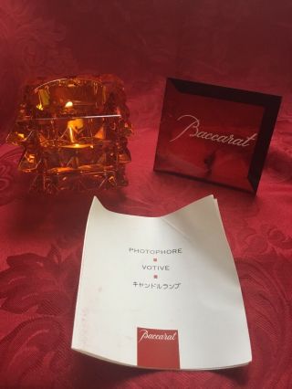 Flawless Stunning Baccarat France Glass Arlequin Crystal Votive Candle Holder