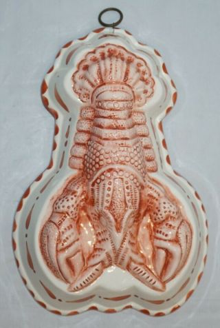 Vintage Ceramic Lobster Mold Wall Hanging Abc Bassano Italy