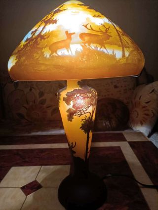 BIG Emile Galle lamp There are deer 2