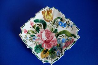 Vintage Italian Majolica - Ceramic Wall Jardiniere - Hand Painted