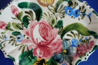 Vintage Italian Majolica - Ceramic Wall Jardiniere - Hand Painted 2