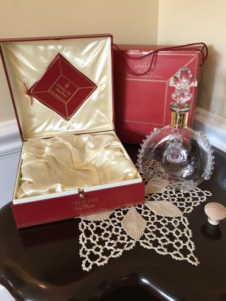Louis Xiii Remy Martin Cognac Baccarat Crystal Decanter Case Box
