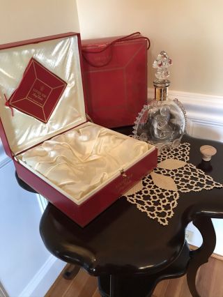 Louis XIII Remy Martin Cognac Baccarat Crystal Decanter Case Box 2