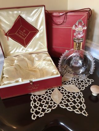 Louis XIII Remy Martin Cognac Baccarat Crystal Decanter Case Box 3