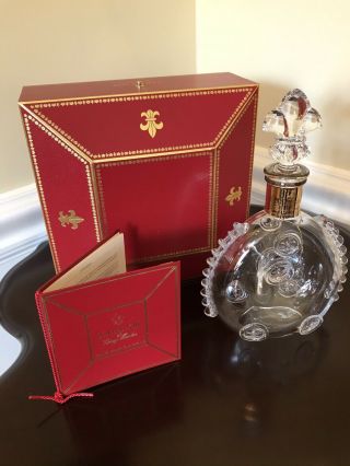 Louis XIII Remy Martin Cognac Baccarat Crystal Decanter Case Box 6
