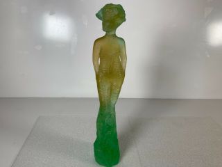 Daum Pate De Verre Art Glass Jean - Philippe Richard Eleonore Sculpture Figurine