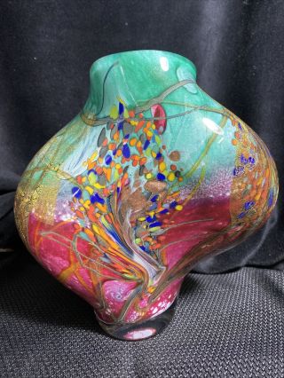 Scarce Signed French Art Glass Vase Signed